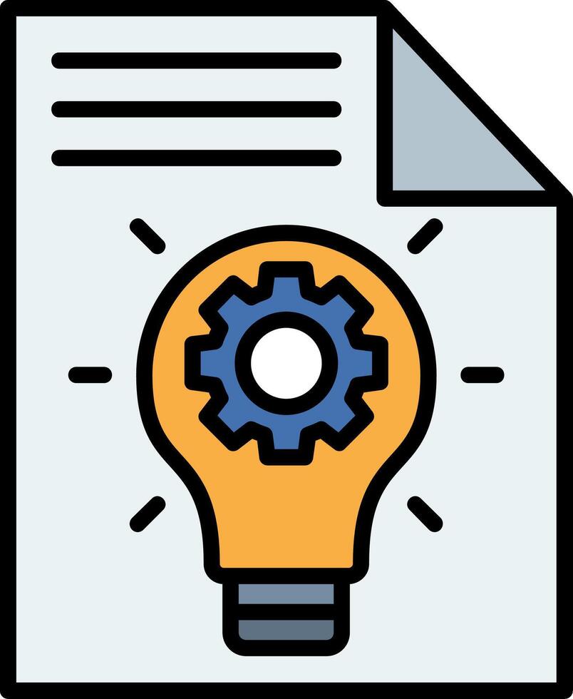 Idea Line Filled Icon vector