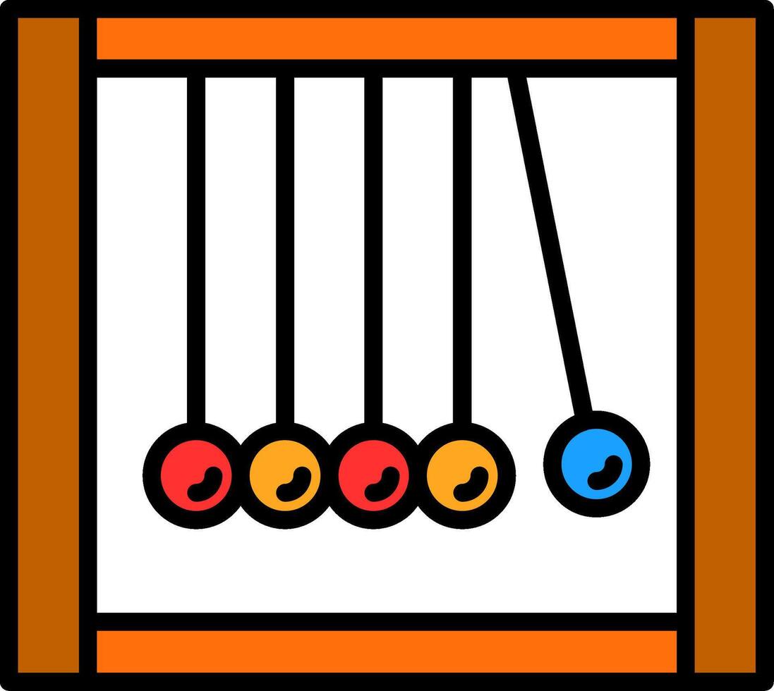 Pendulum Line Filled Icon vector