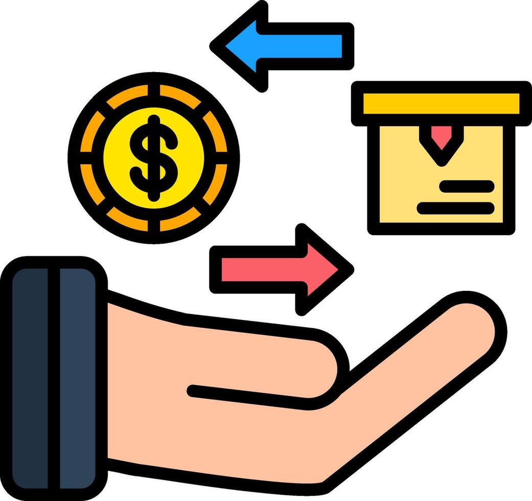 Purchasing Line Filled Icon vector