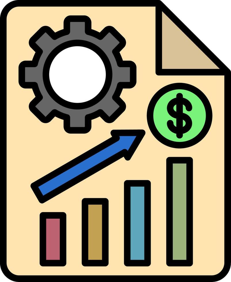 Project Line Filled Icon vector