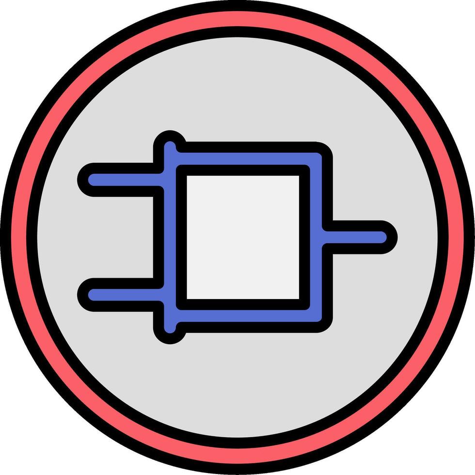 And Gate Nema System Line Filled Icon vector