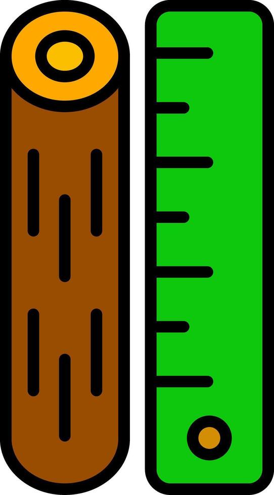 Ruler Line Filled Icon vector
