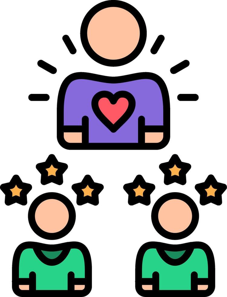 Satisfaction Line Filled Icon vector