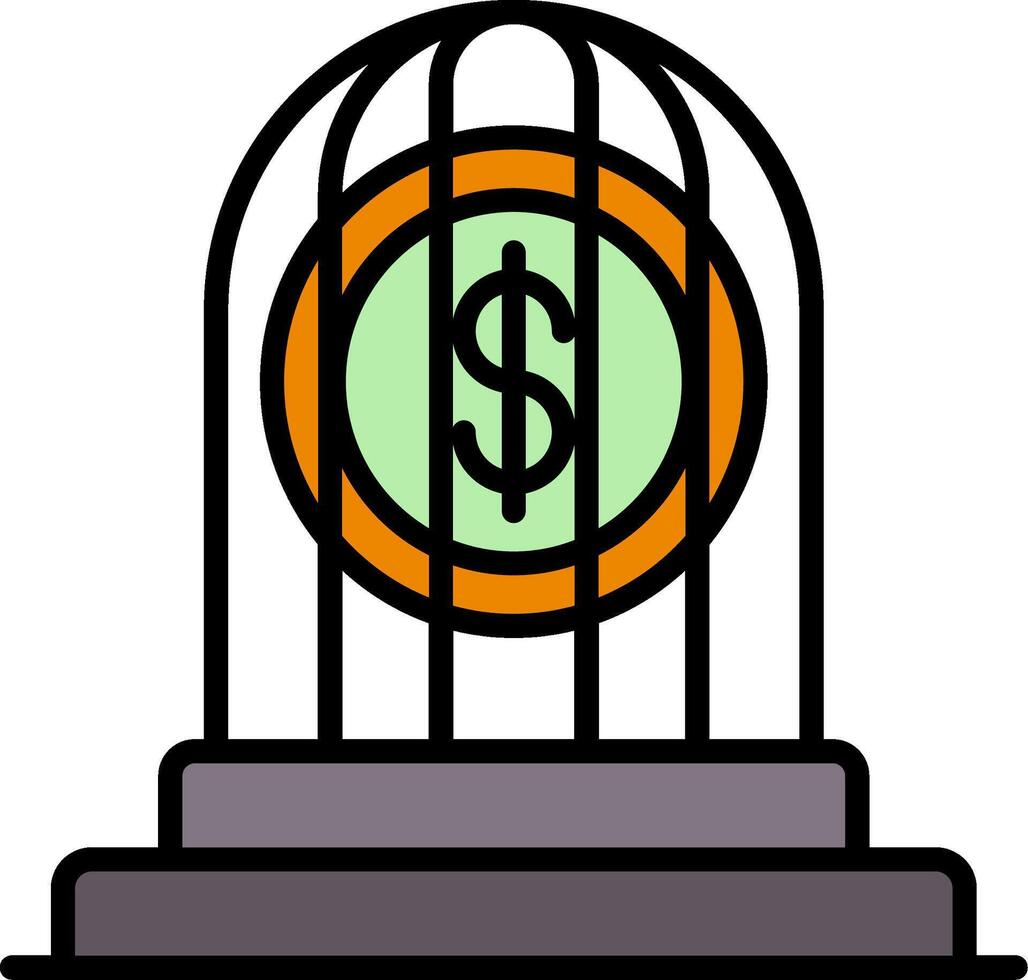 Ban Line Filled Icon vector
