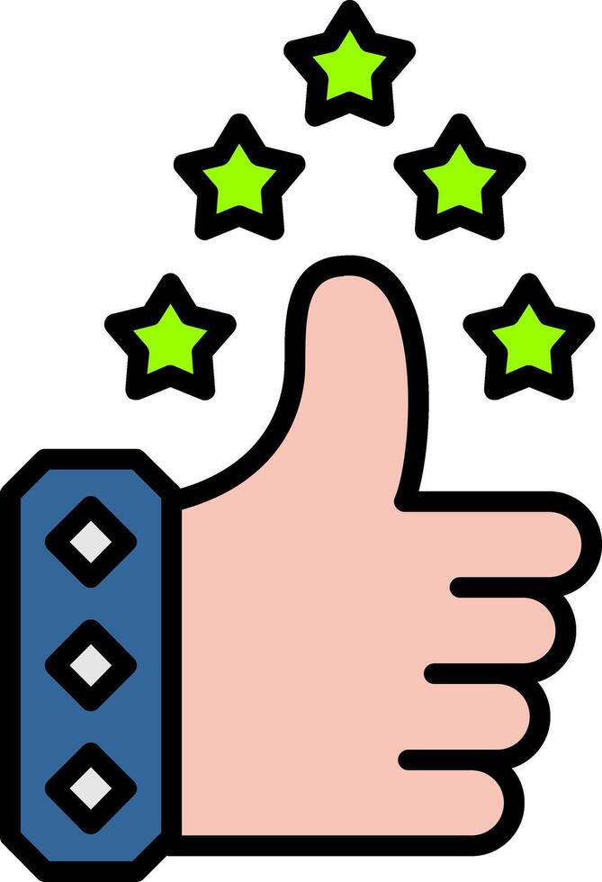 Appreciation Line Filled Icon vector