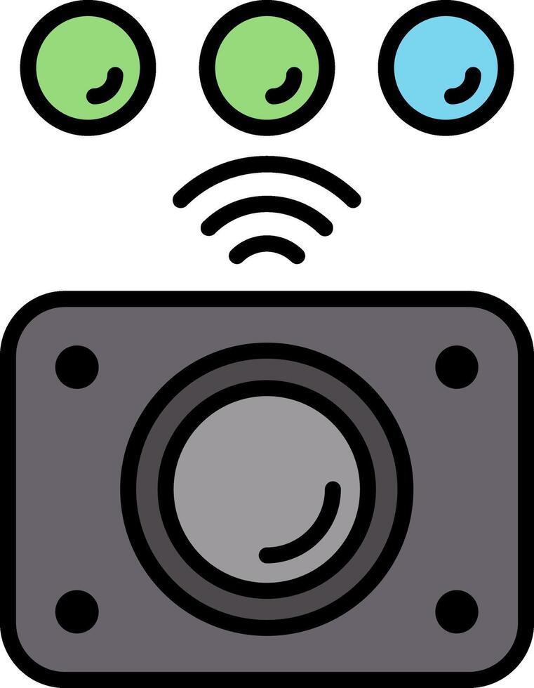 Color Sensor Line Filled Icon vector