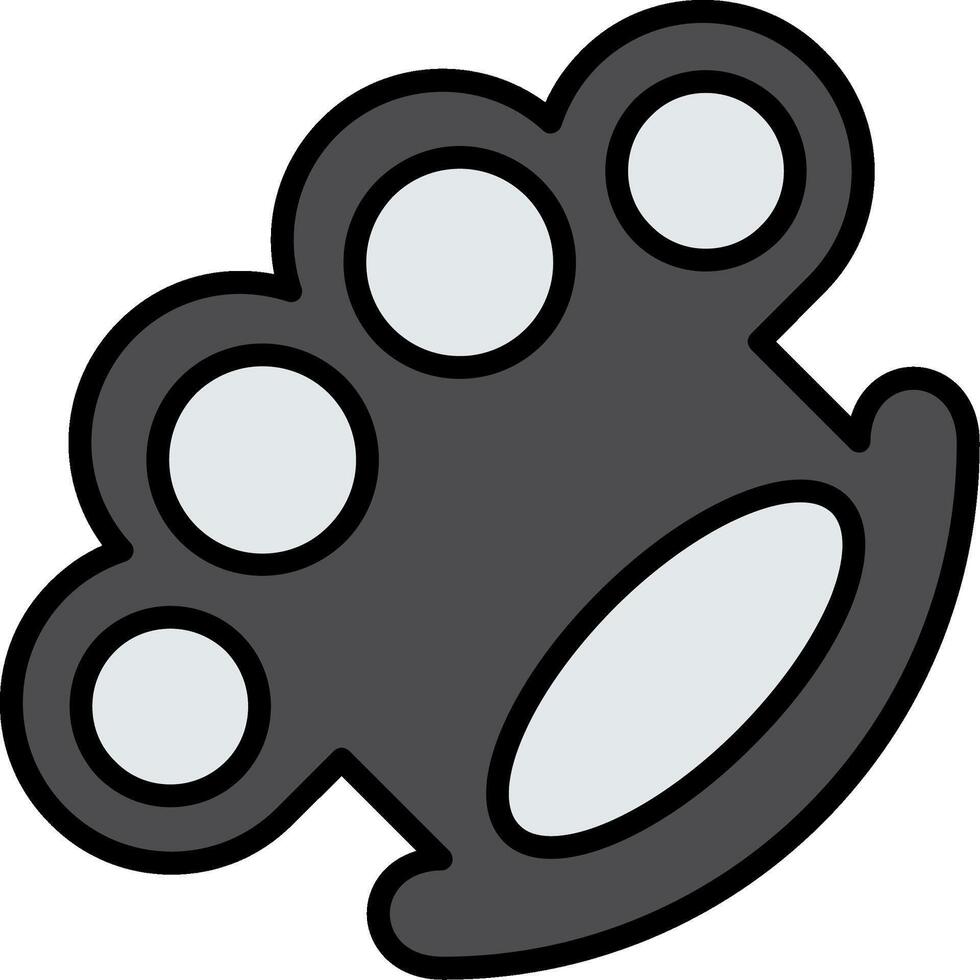 Knuckles Line Filled Icon vector
