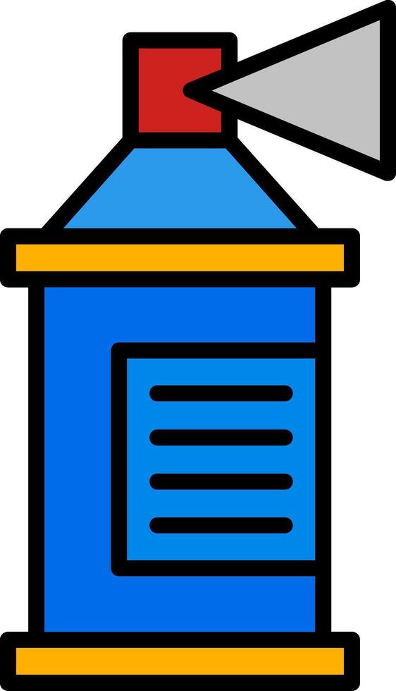 Paint Spray Line Filled Icon vector