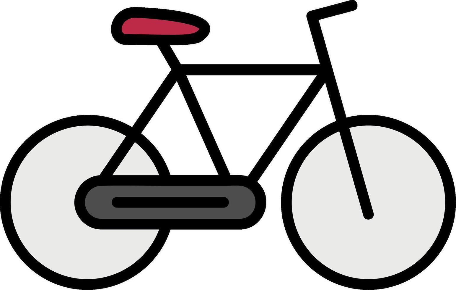 Bicycle Line Filled Icon vector