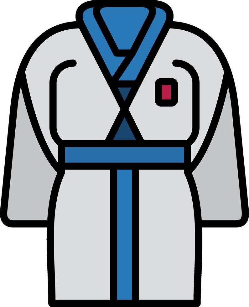 Robe Line Filled Icon vector
