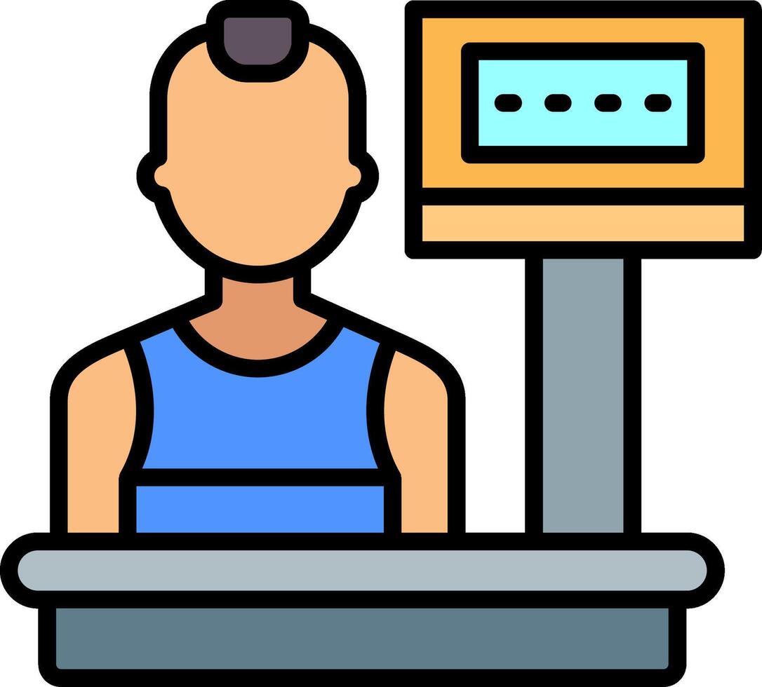 Scale Line Filled Icon vector