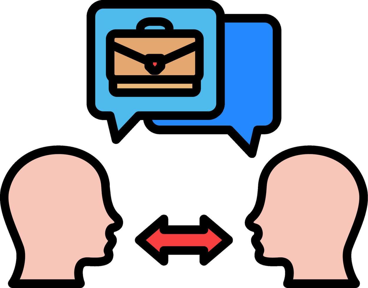 Counselling Line Filled Icon vector