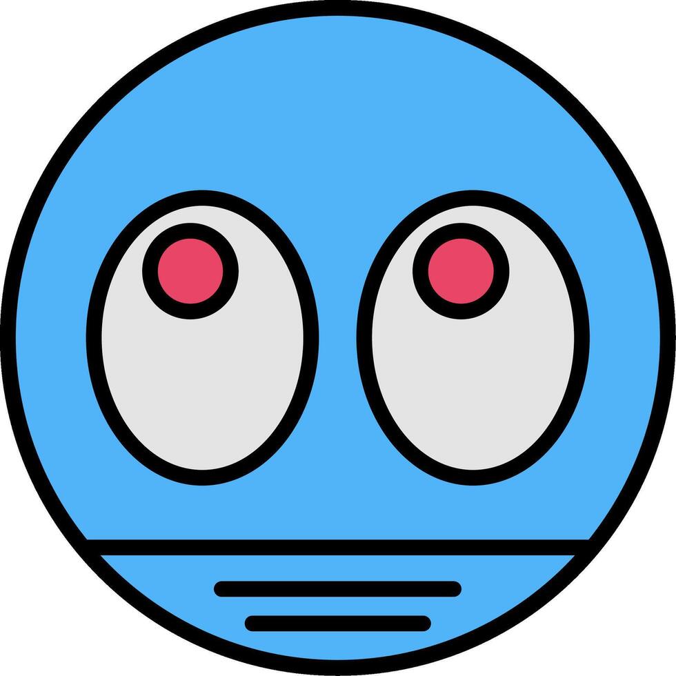 Googly Eyes Line Filled Icon vector