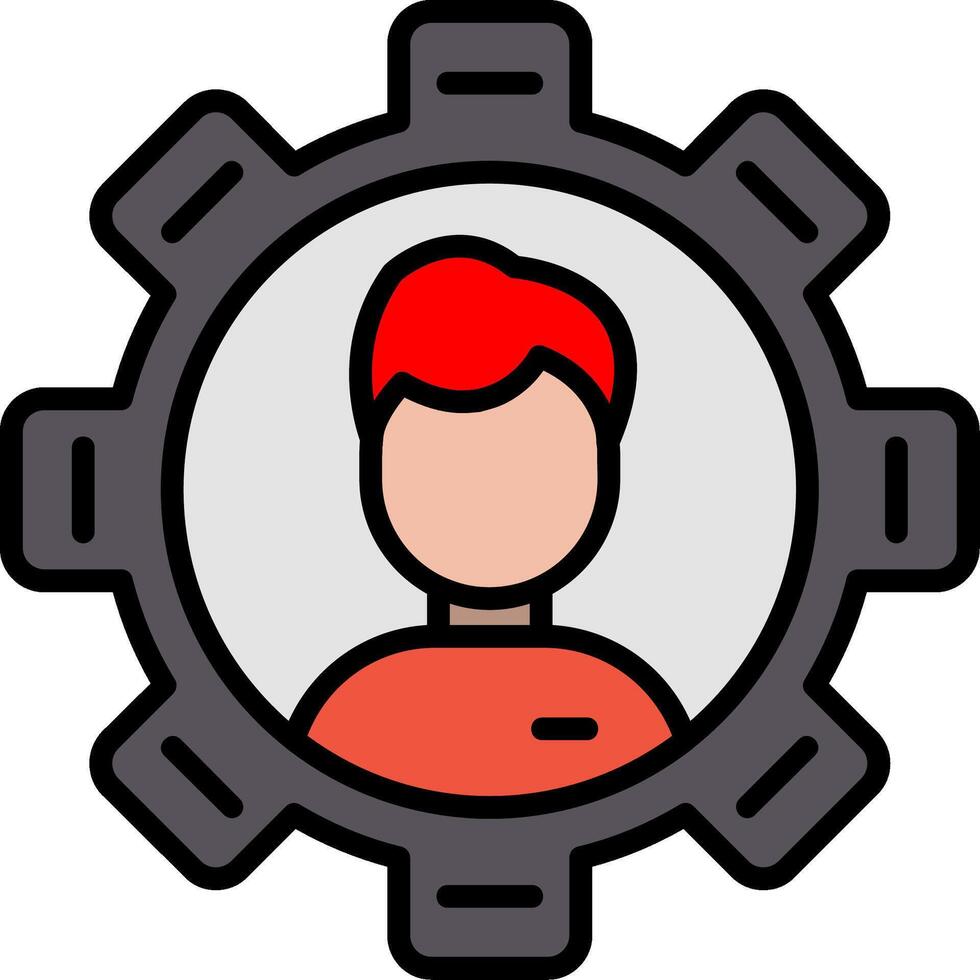 Human Resources Line Filled Icon vector