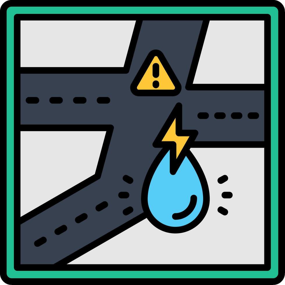 Risk Line Filled Icon vector