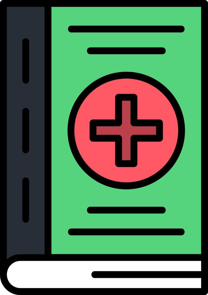 Book Line Filled Icon vector