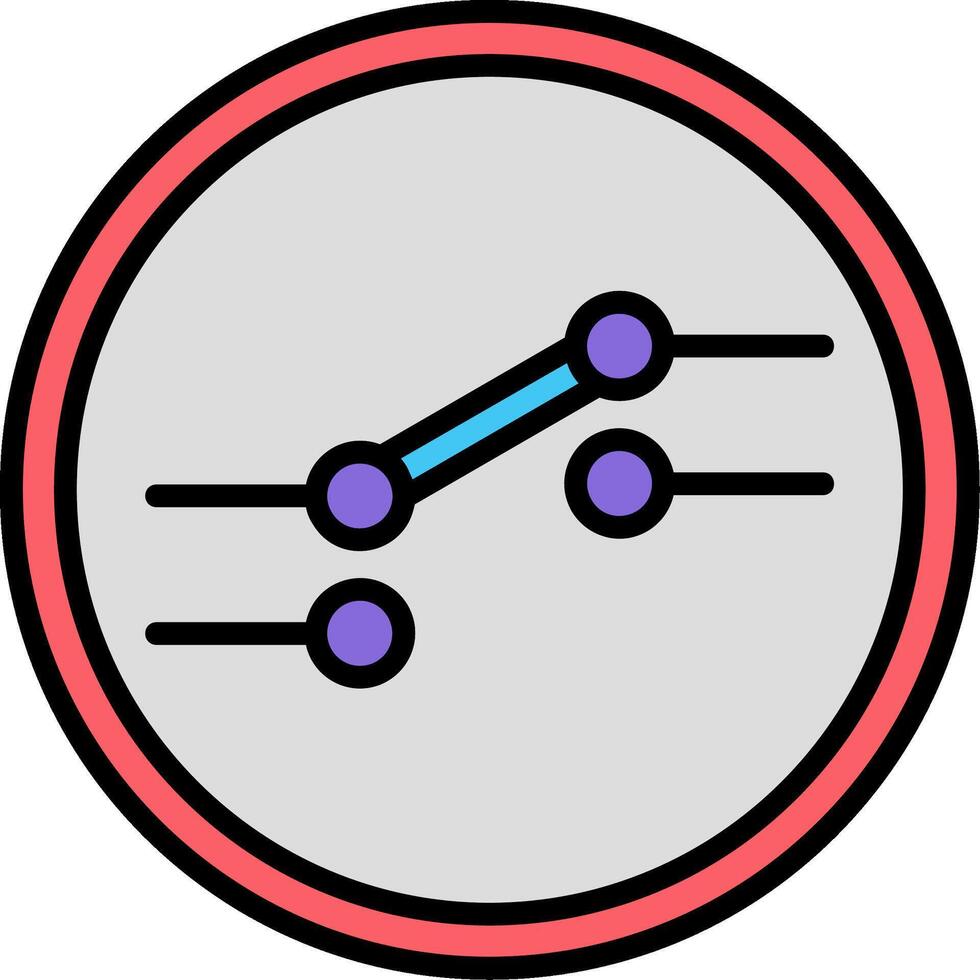 Changeover Line Filled Icon vector