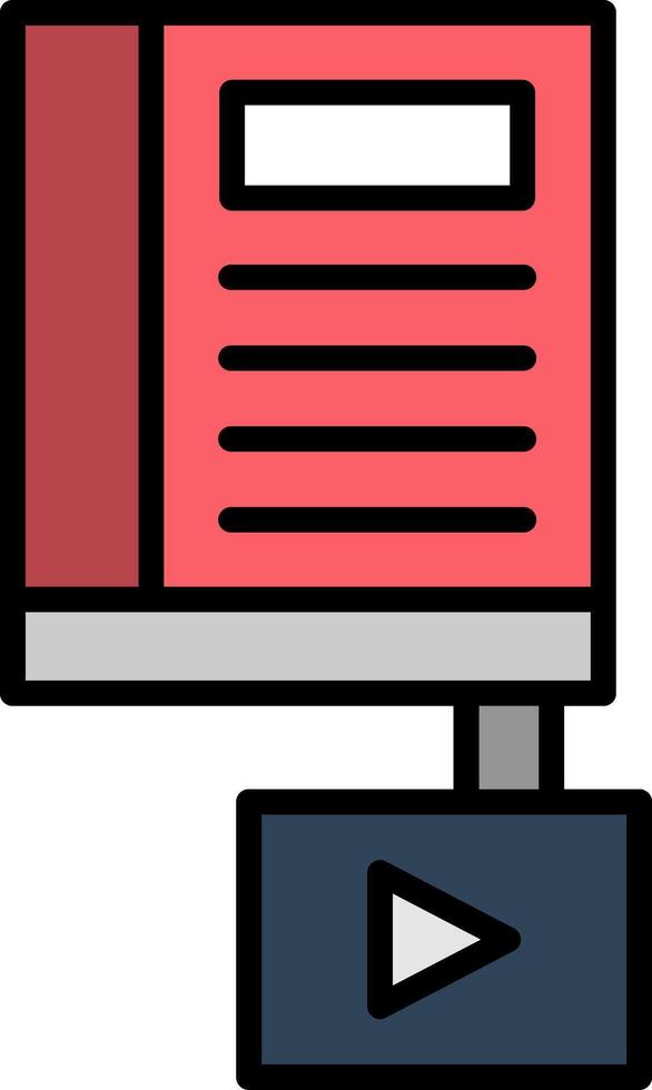 Knowledge Line Filled Icon vector