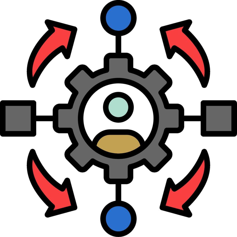 Adaptable Line Filled Icon vector