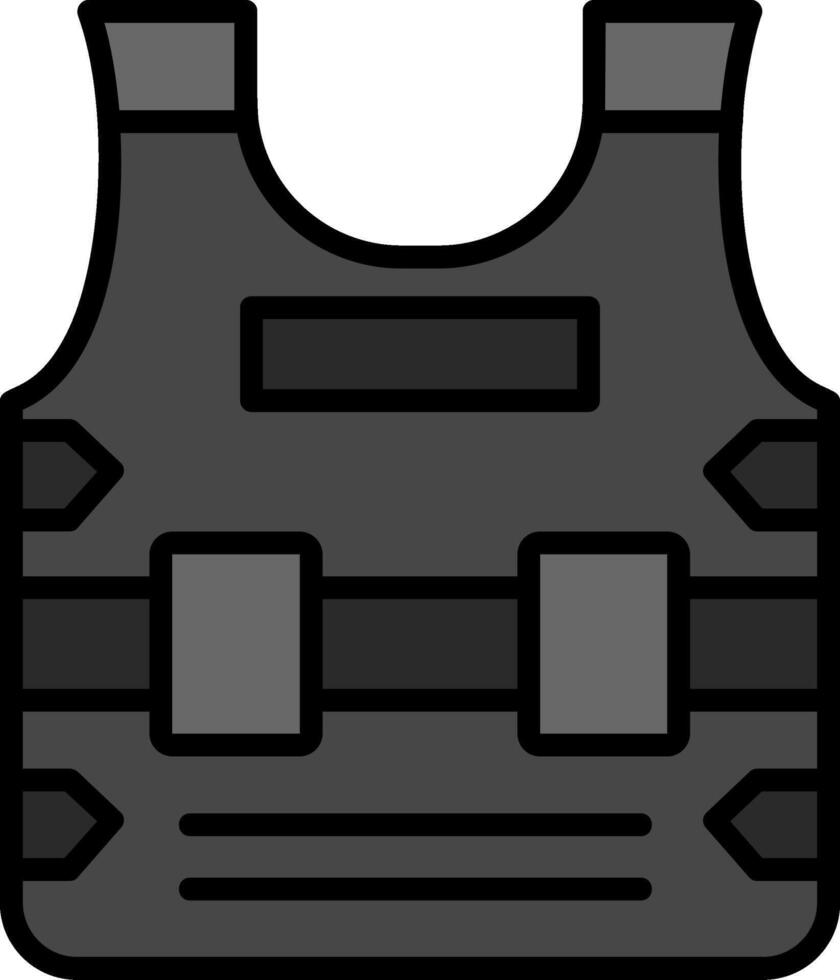 Armor Line Filled Icon vector