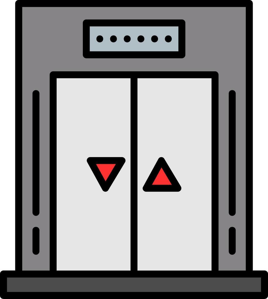 Elevator Line Filled Icon vector