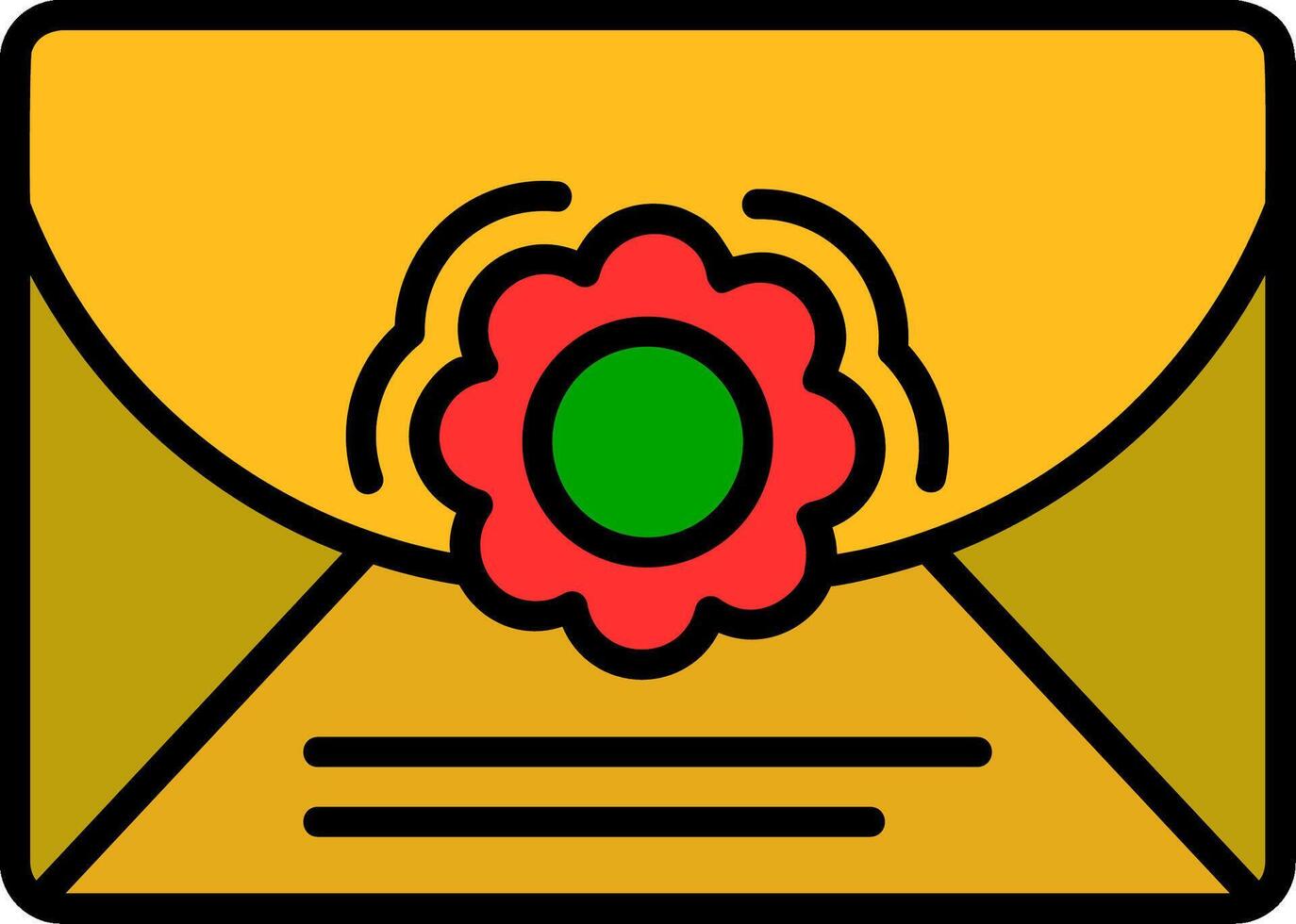 Envelope Line Filled Icon vector