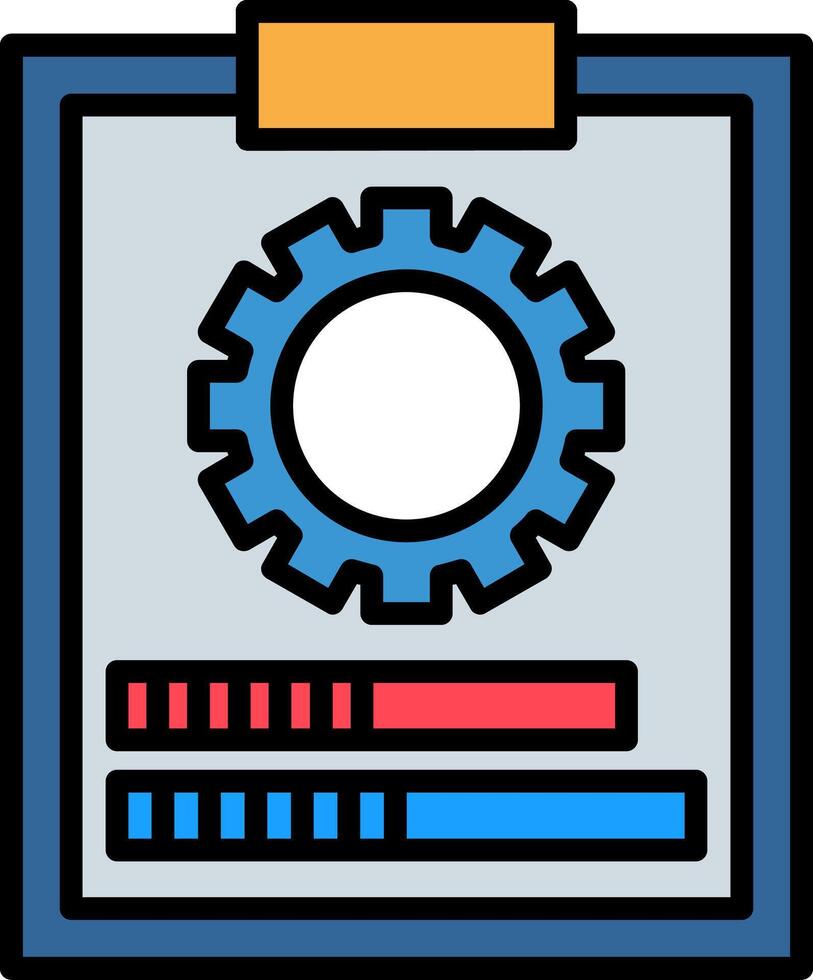 Evaluation Line Filled Icon vector