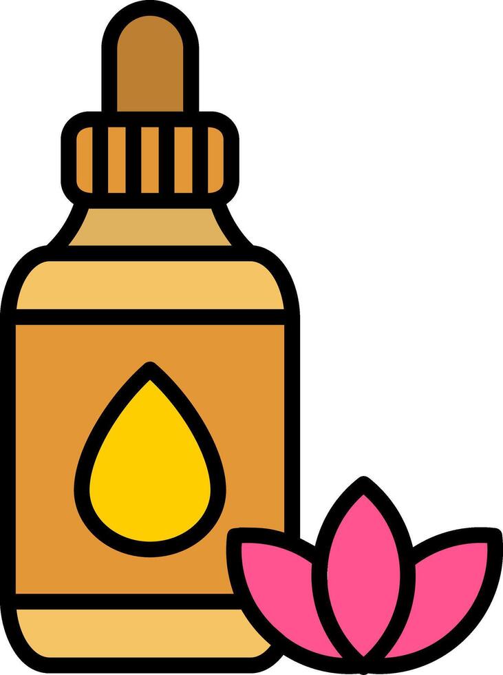 Essential Oil Line Filled Icon vector