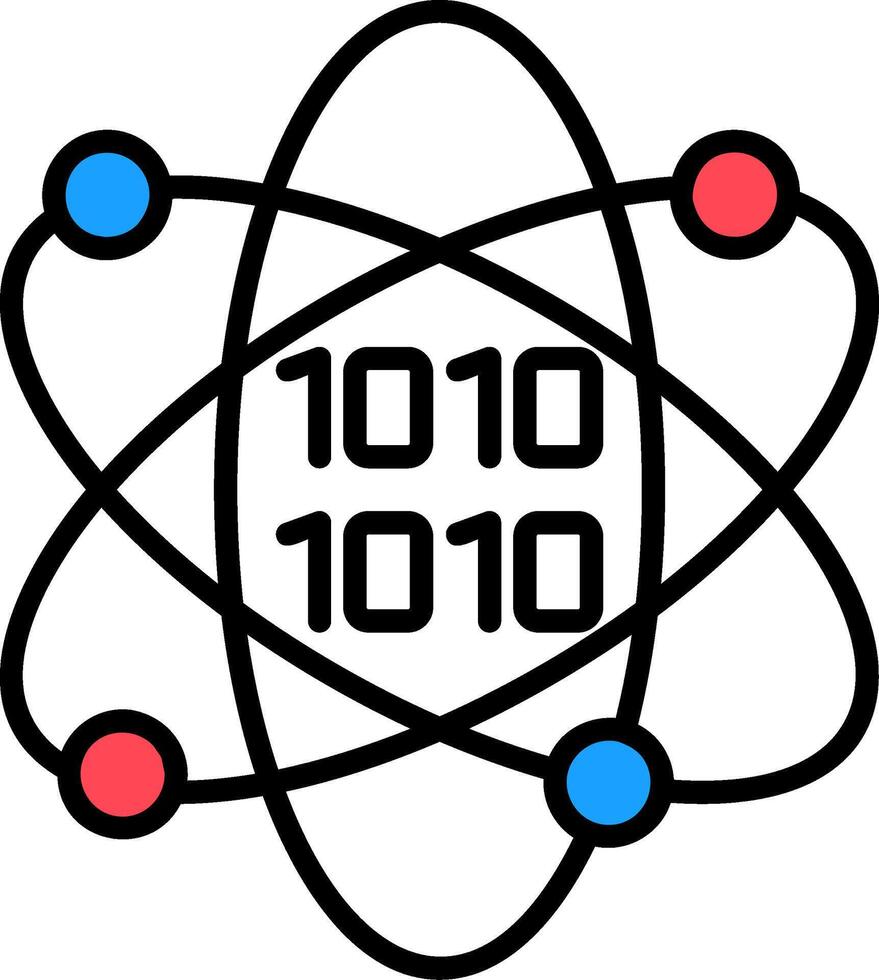 Data Science Line Filled Icon vector