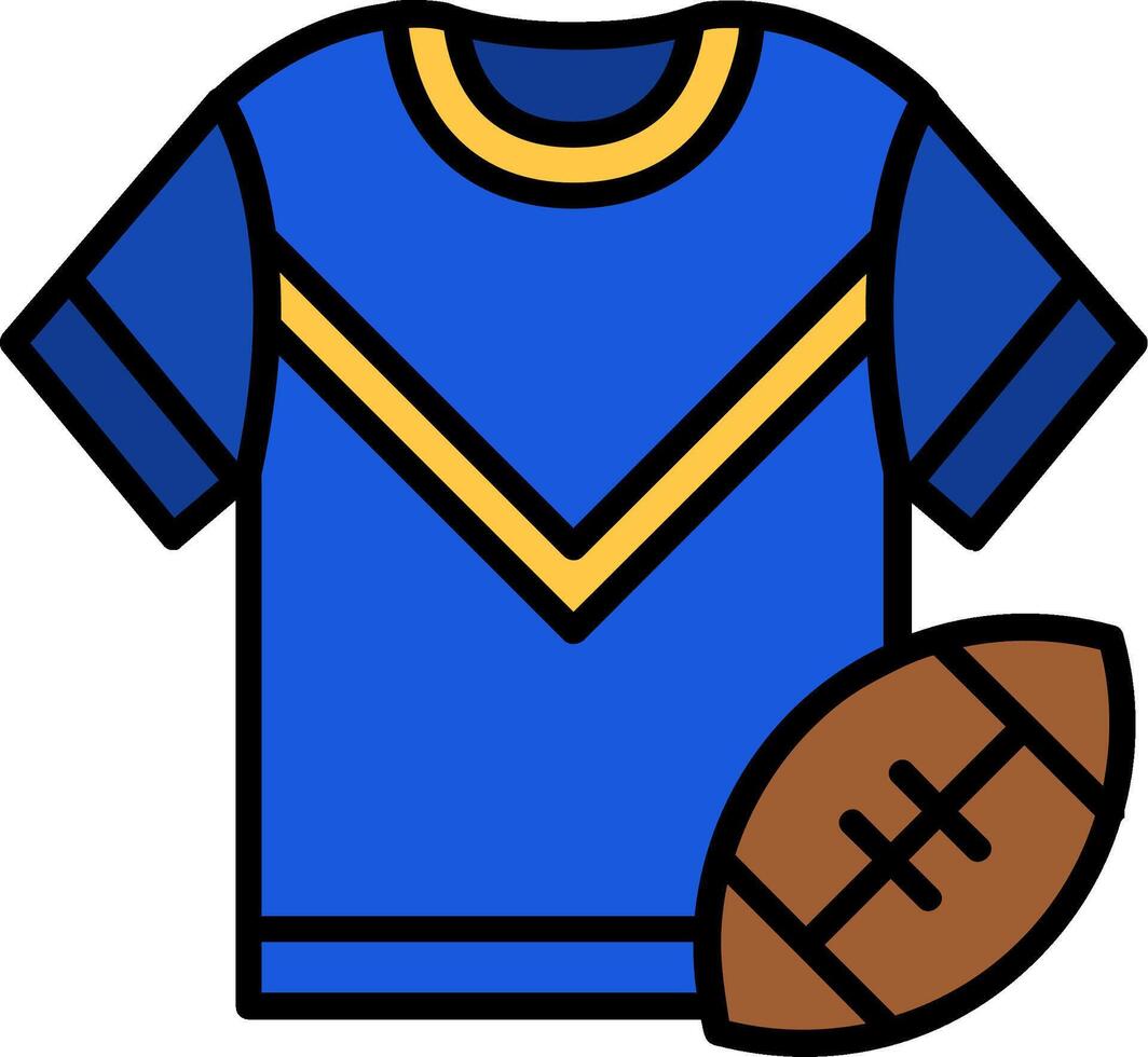 Jersey Line Filled Icon vector