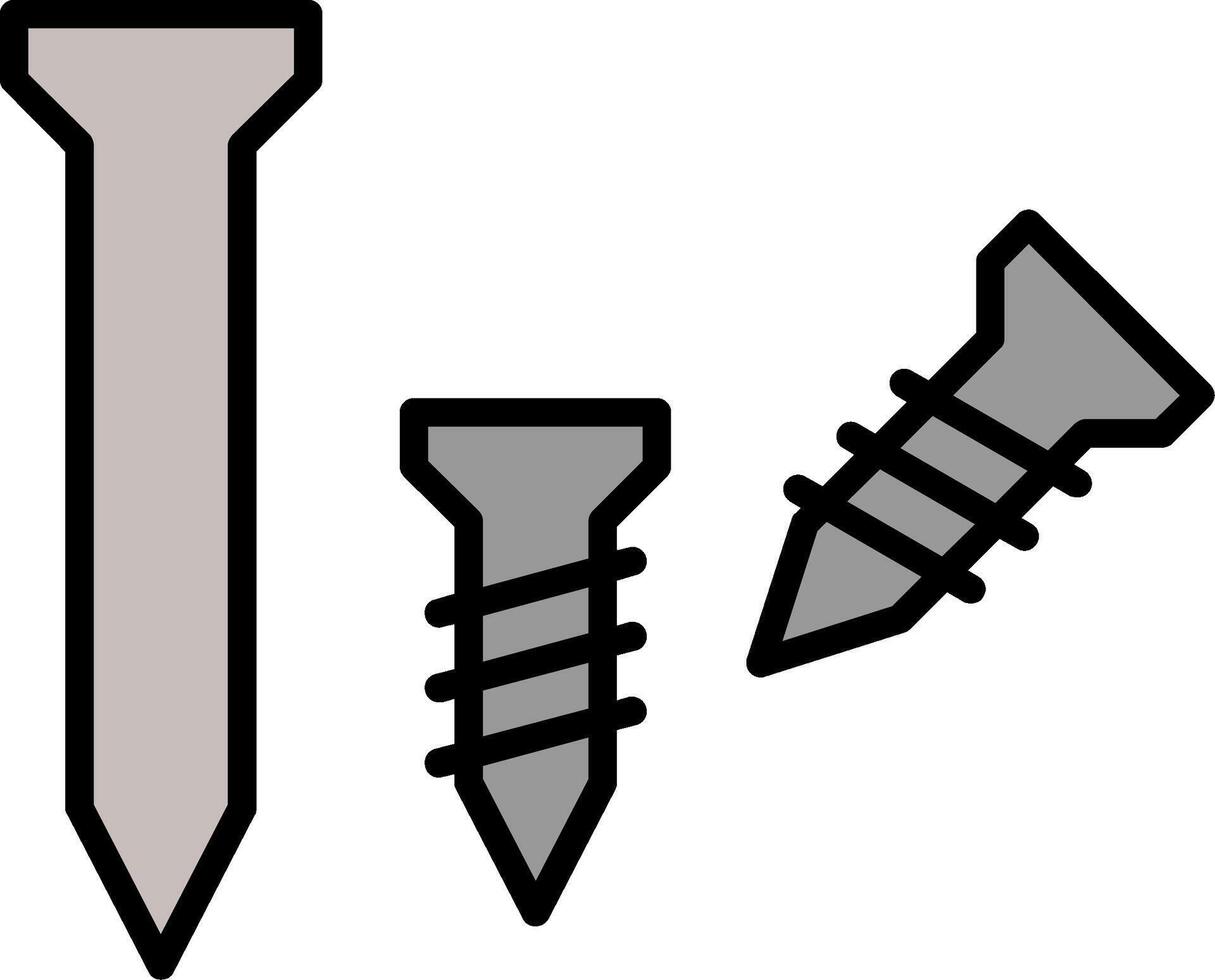 Screw Line Filled Icon vector