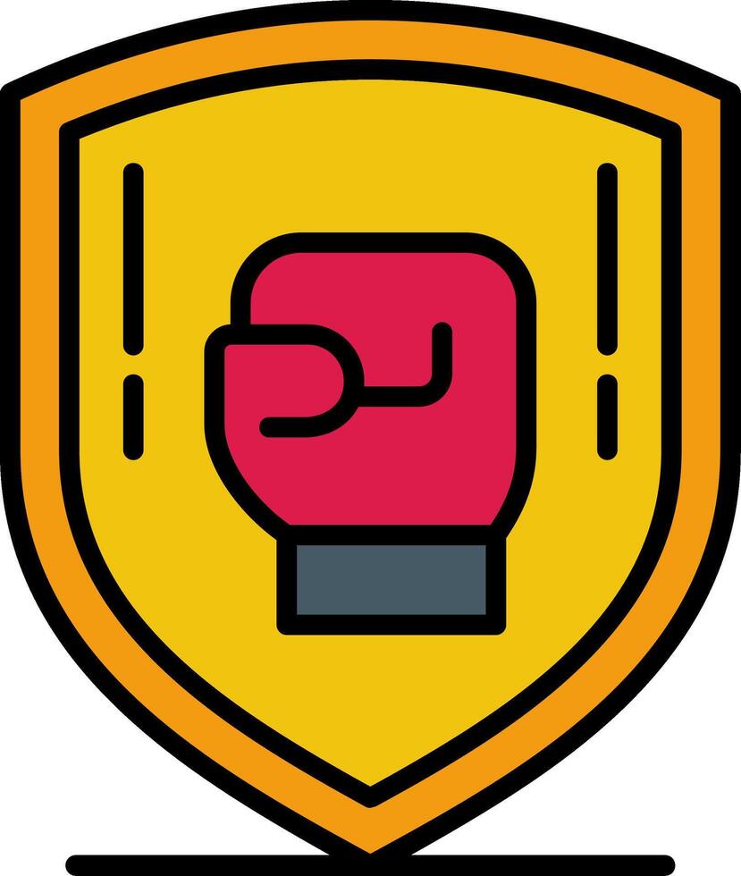 Shield Line Filled Icon vector