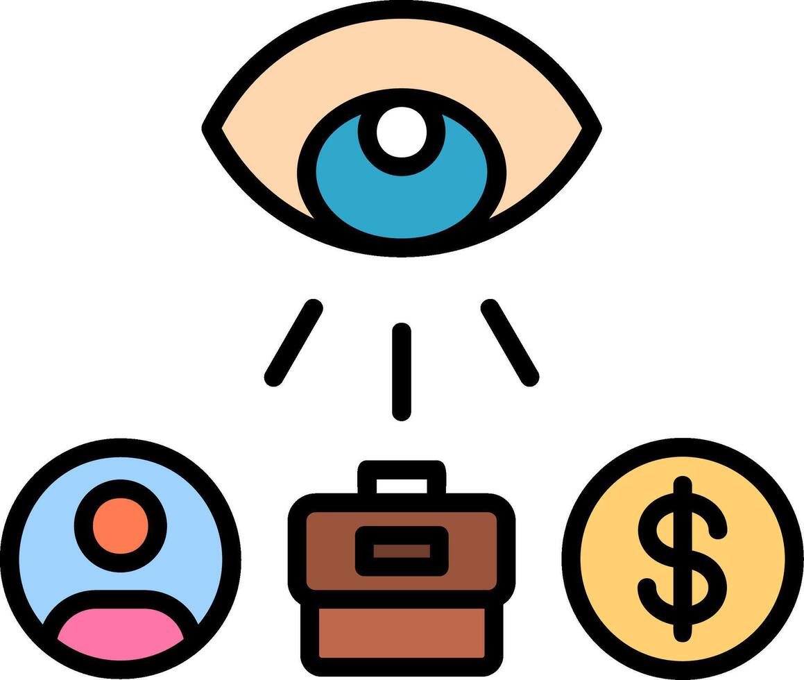 Control Line Filled Icon vector