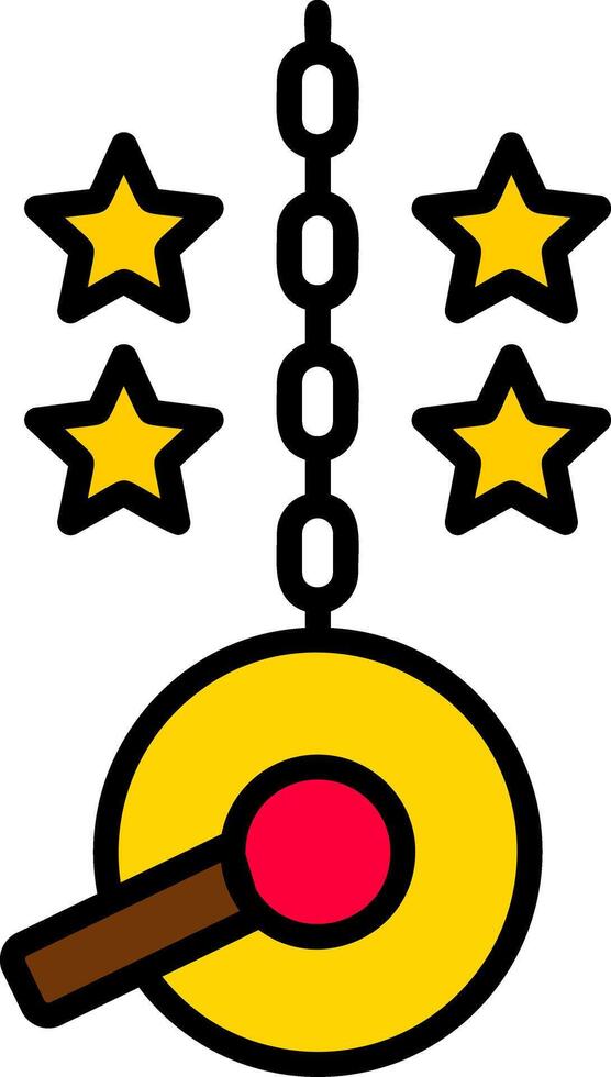 Gong Line Filled Icon vector