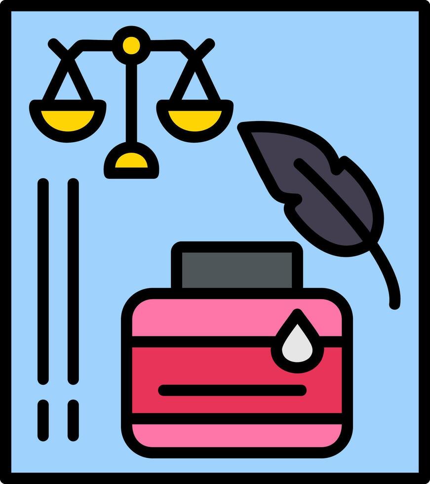 Writing Line Filled Icon vector