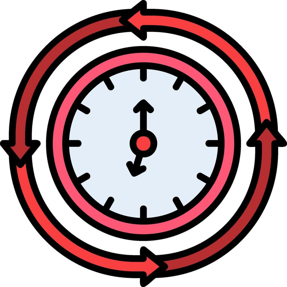 Iteration Line Filled Icon vector