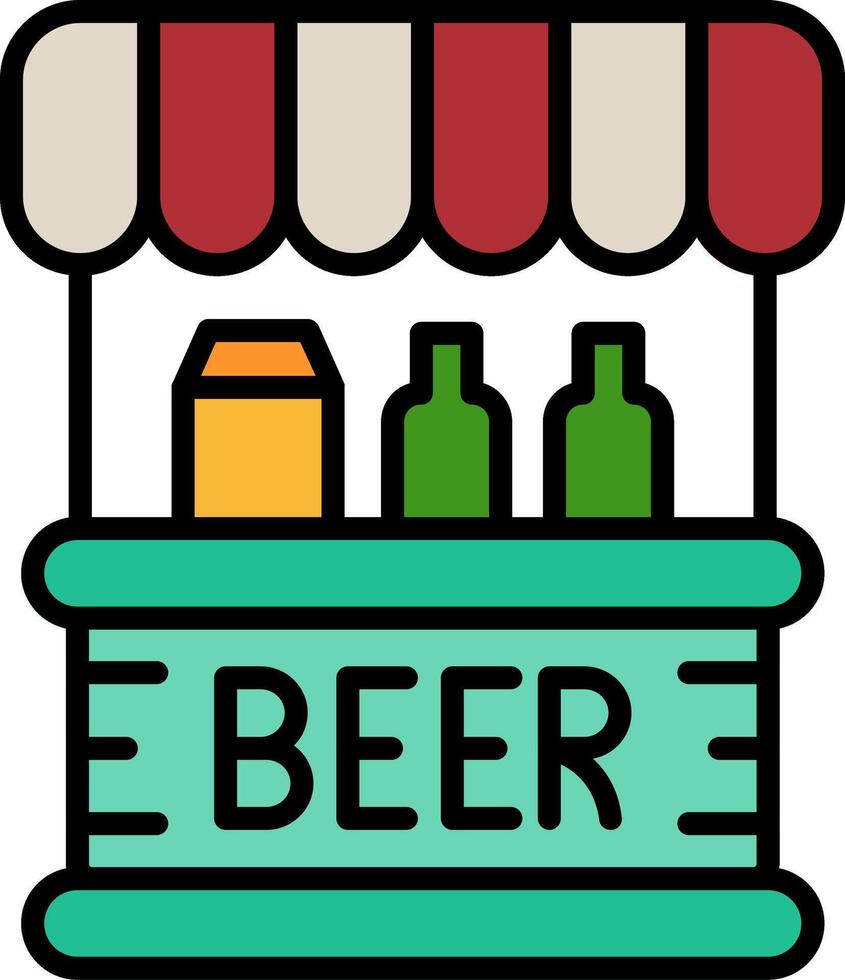 Bar Line Filled Icon vector