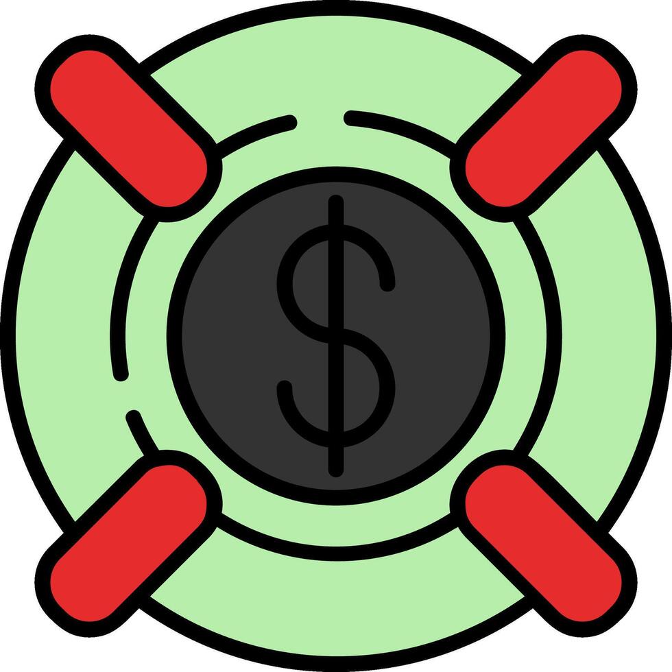 Help Line Filled Icon vector