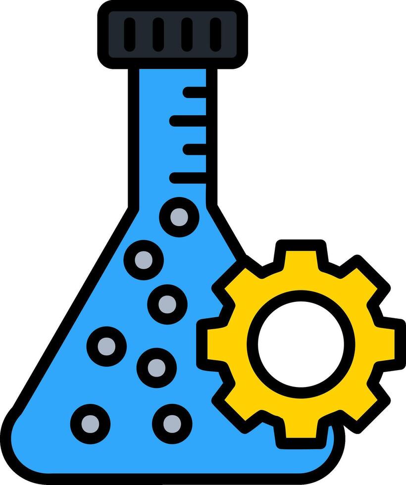 Flask Line Filled Icon vector