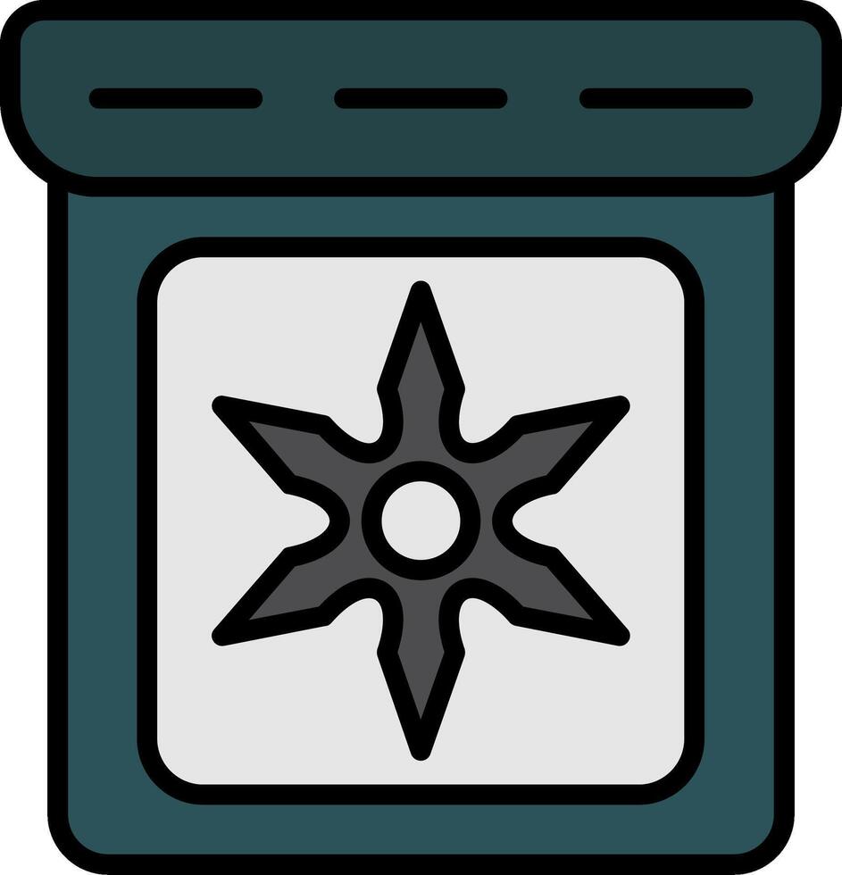 Ninja Line Filled Icon vector
