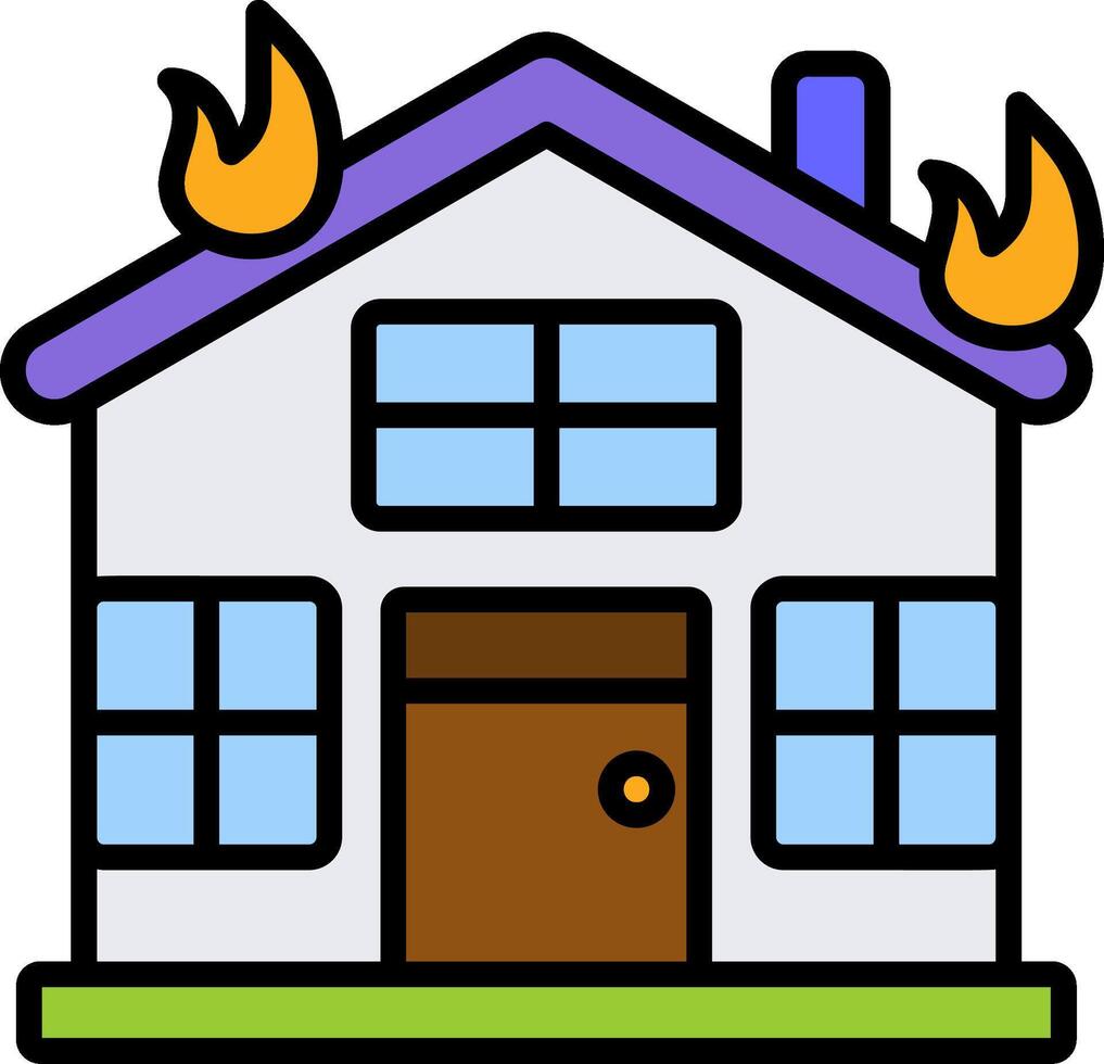 House Line Filled Icon vector