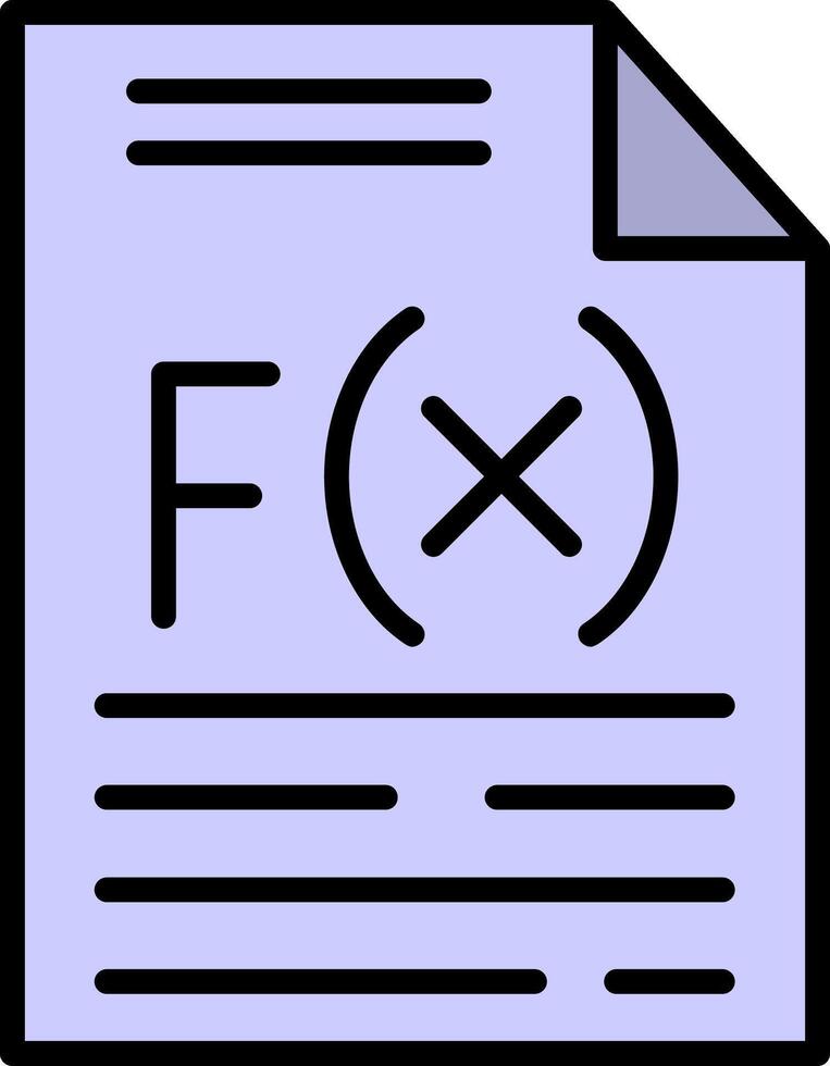 Function Line Filled Icon vector