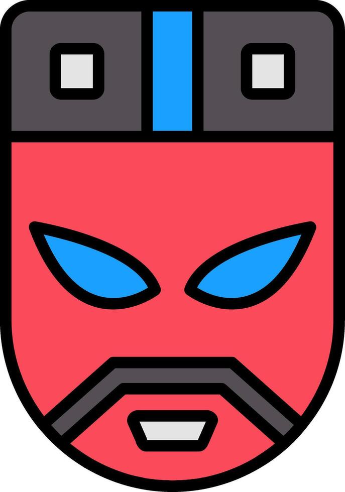 Mask Line Filled Icon vector