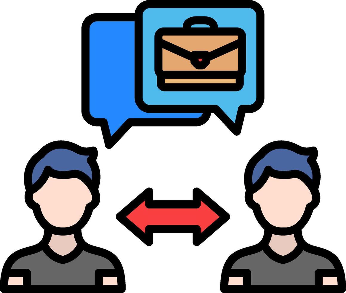 Counselling Line Filled Icon vector