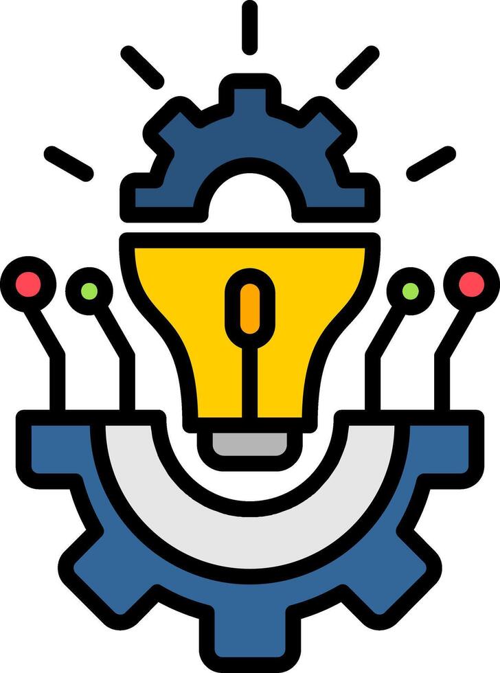 Technology Line Filled Icon vector