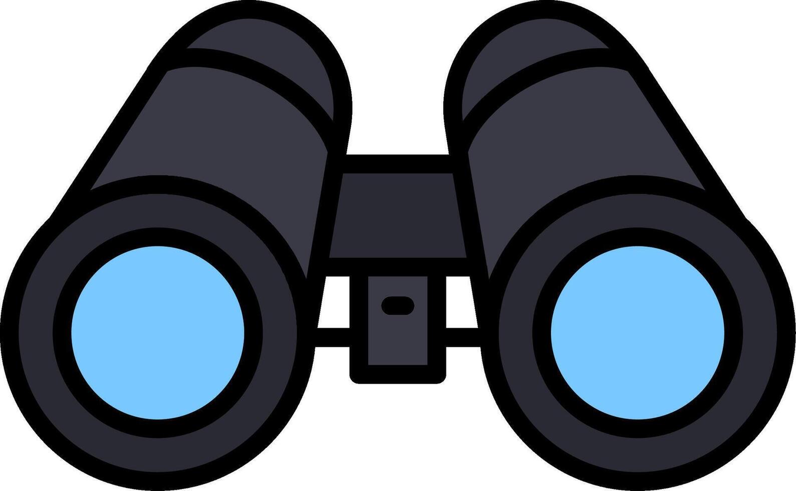 Binoculars Line Filled Icon vector