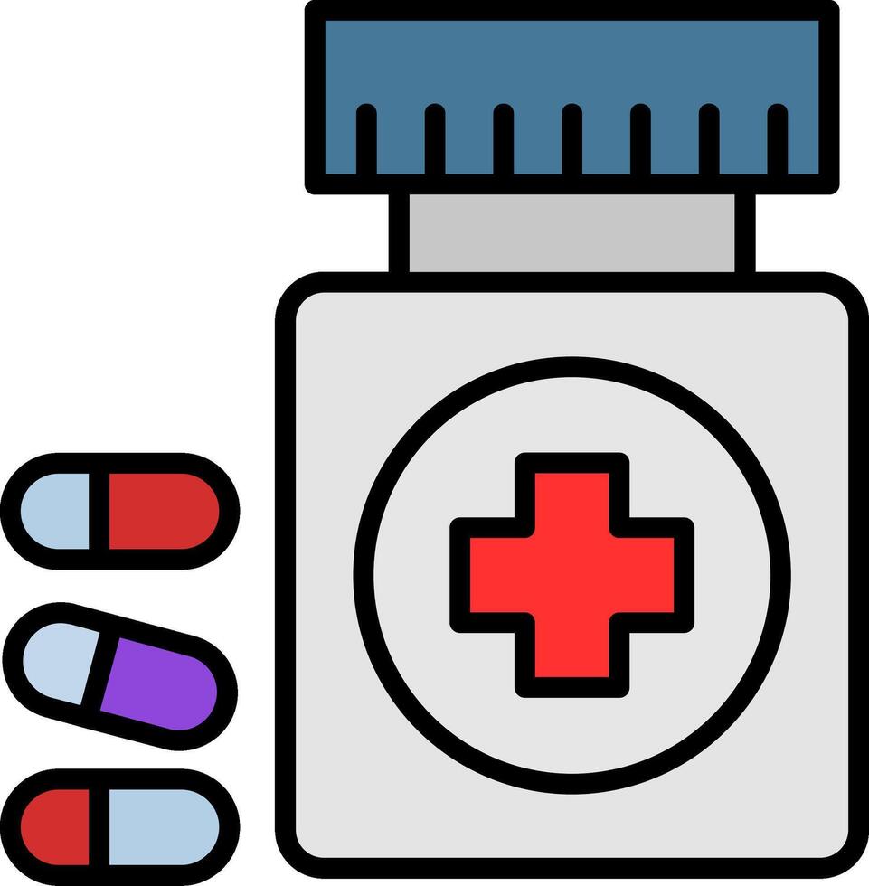 Medicine Line Filled Icon vector