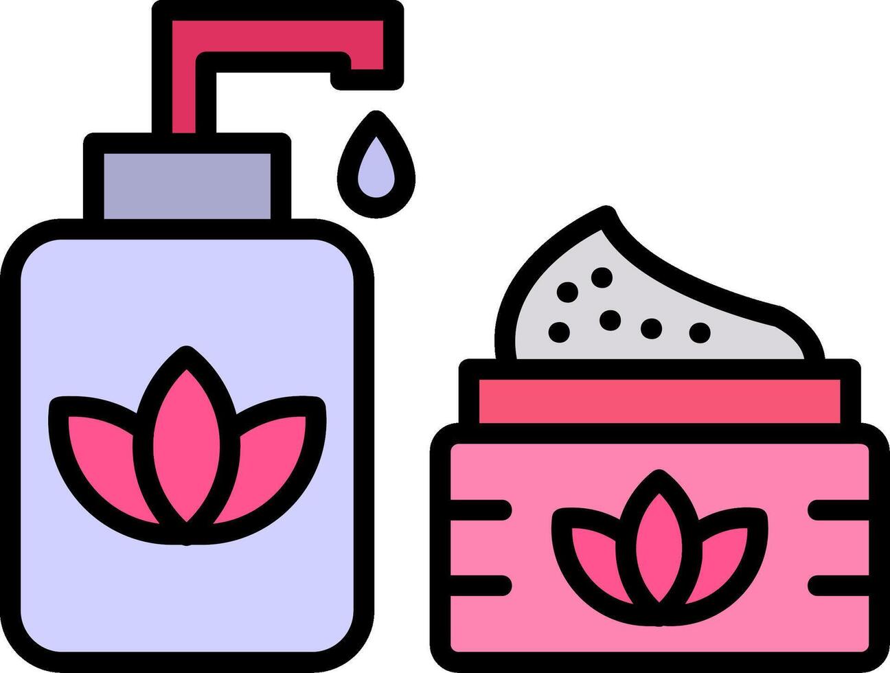 Skincare Line Filled Icon vector