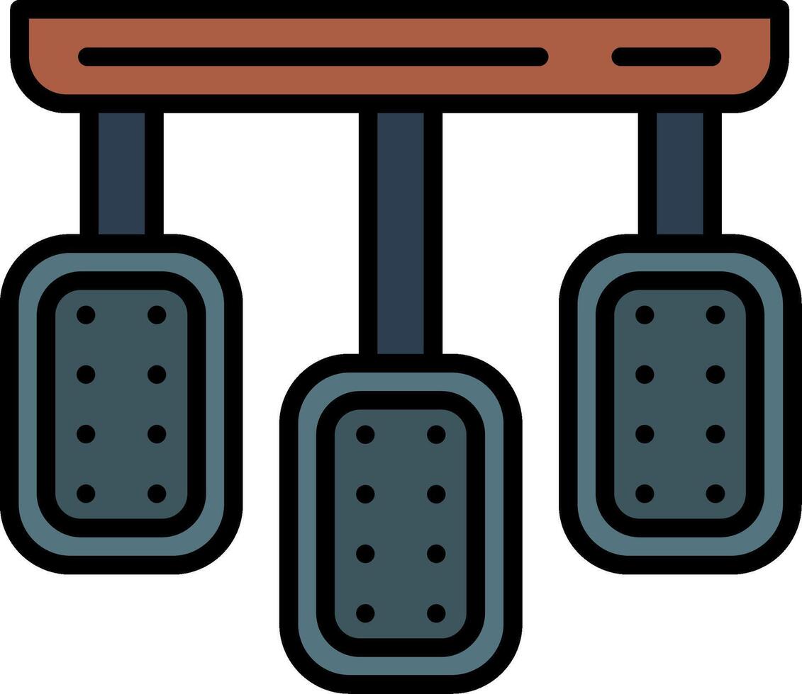 Pedals Line Filled Icon vector