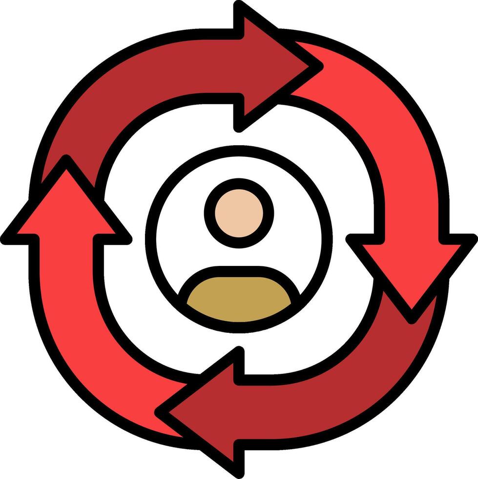 Change Line Filled Icon vector